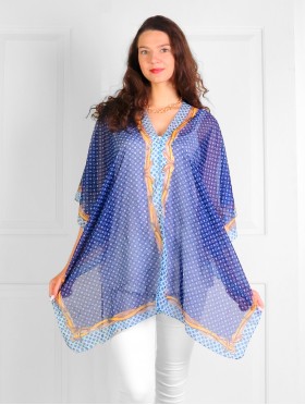 Reversible Pearl Chiffon Top with Desinger Print